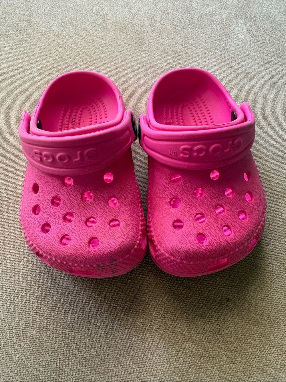 Pink baby crocs